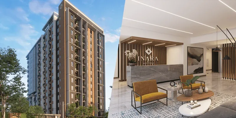 Fachada y concepto arquitectónico de Inara Américas II en Zona 13