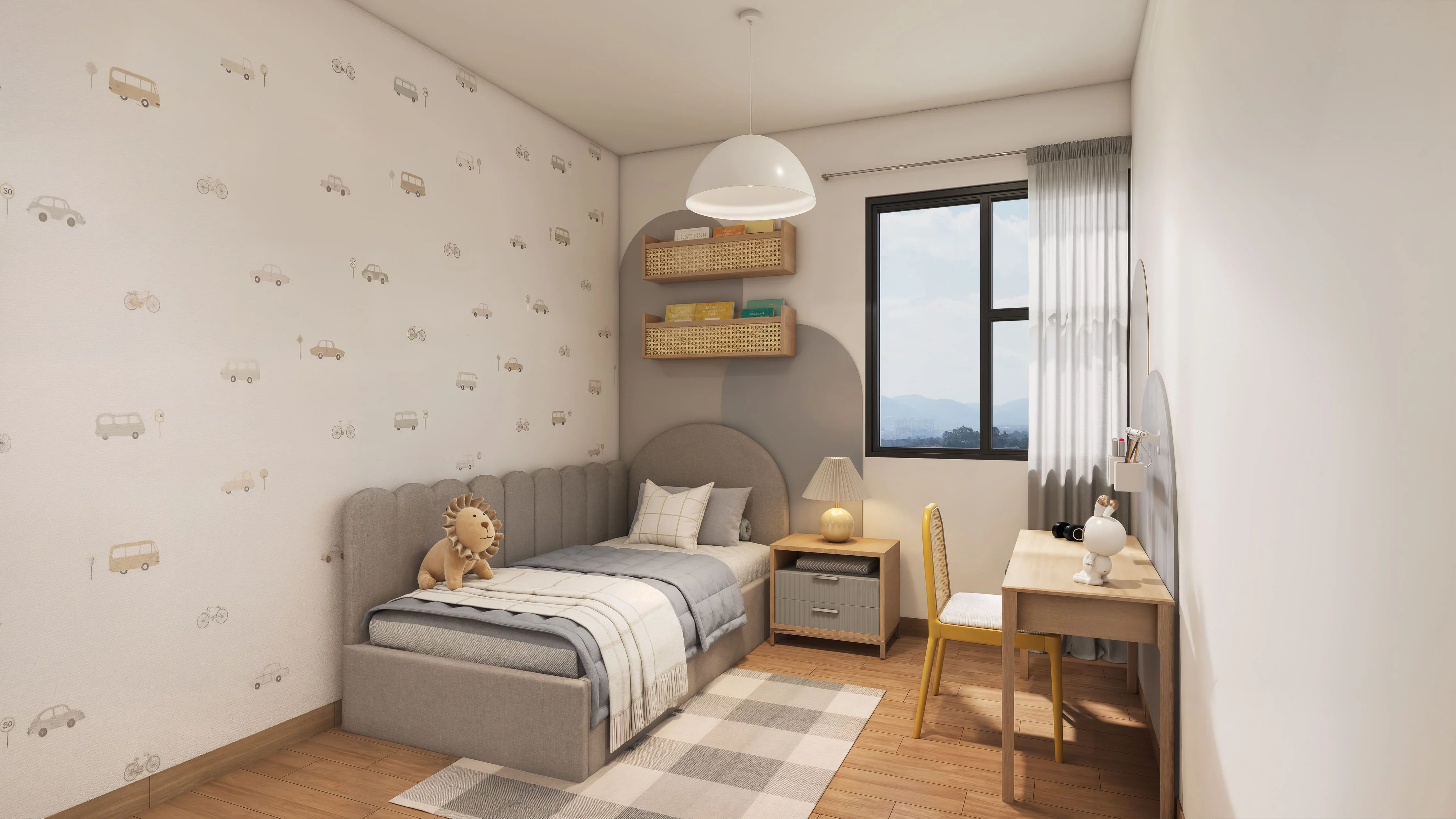 Apartamento modelo y dormitorios en Parque Mariscal