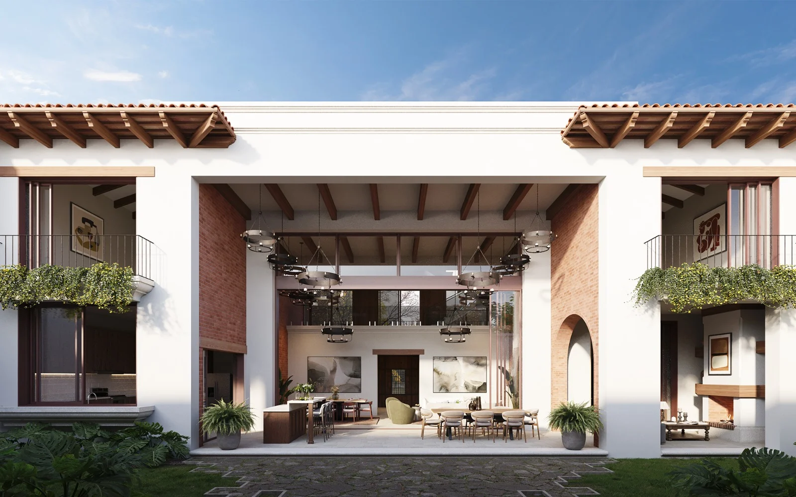 Fachada colonial contemporánea de Santa Elena en Antigua Guatemala